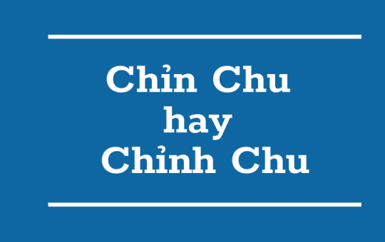 chỉnh chu hay chỉn chu